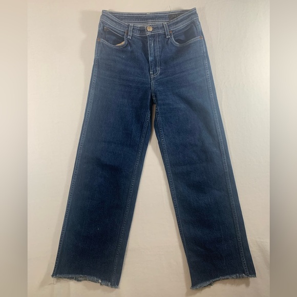 Rag & Bone Derby Jean Sz 26 Anthropologie High Rise Raw Cut Edge - Picture 8 of 8